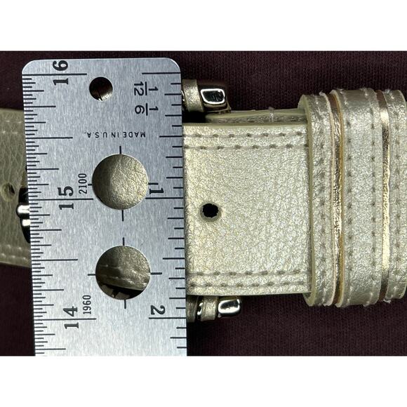 Nine west belt Genuine leather gold y2k small - Picture 3 of 10